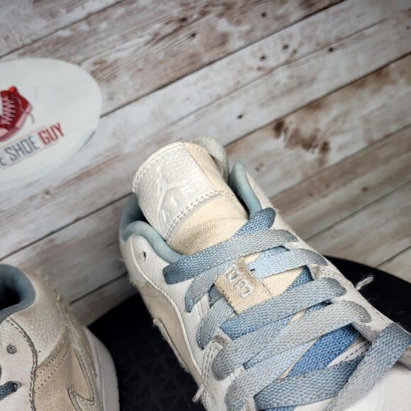 Jordan 1 Low Se Canvas Iris Whisper Sail Sneakers Women's Size 9.5 Walking Shoes - Picture 6 of 14